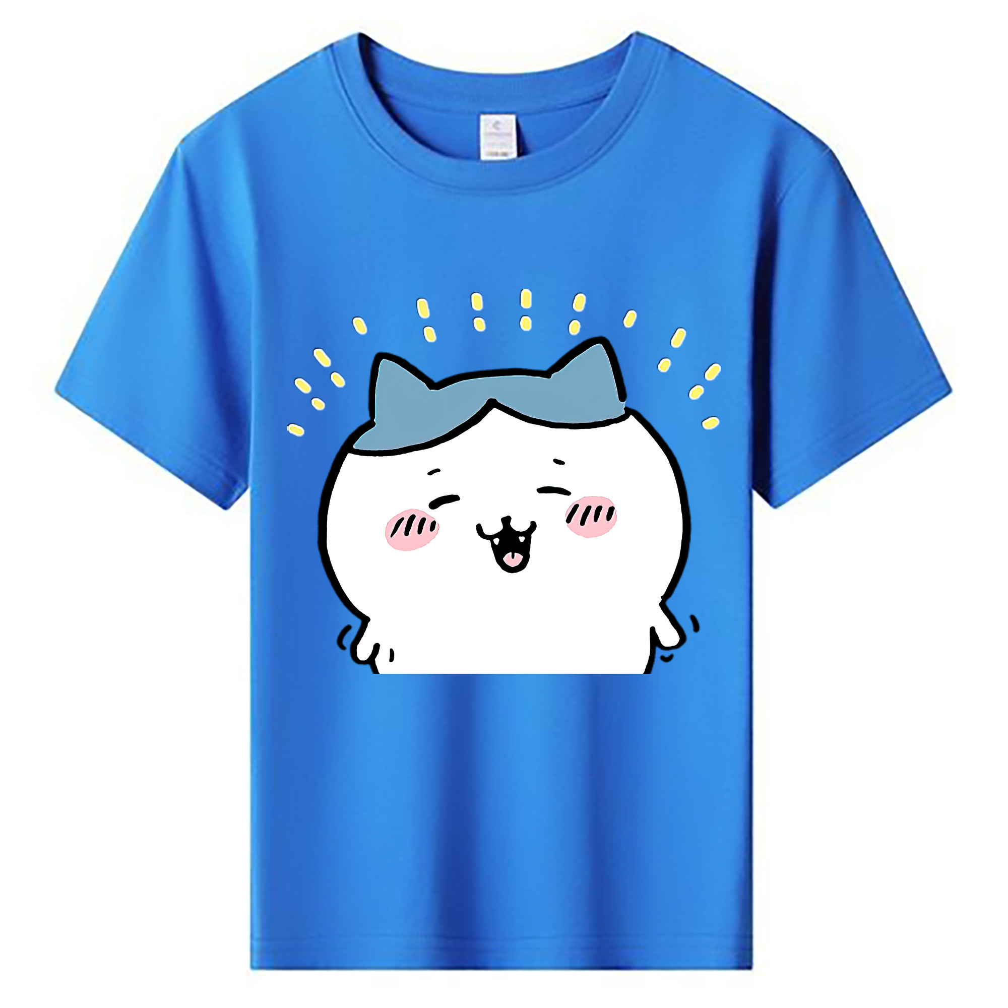 （画像用） ちいかわ ハチワレ Chii-kawa hachiware 綿100％キッズTシャツ（フロントプリント）